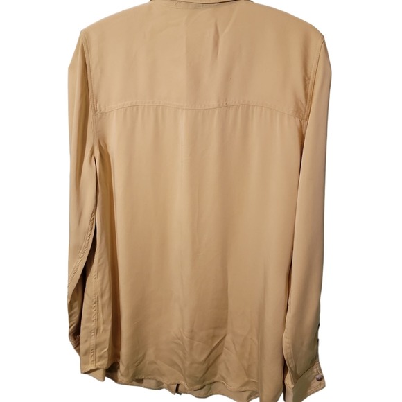 Chicos Shirt Womens Sz XS Button Down Top Yellow Long Sleeve Layerable - Picture 2 of 5